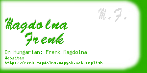 magdolna frenk business card